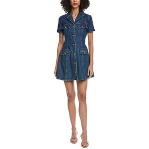 Self-Portrait Womens  Denim Mini Dress, Blue